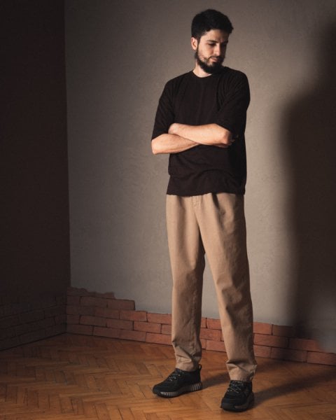 GND Balıksırtı Pantolon / Meşe Odunu