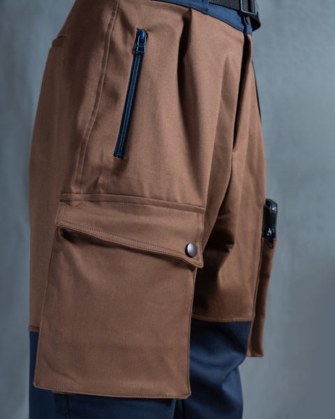 Asimetrik Cepli Garni Pantolon Kahve - L (34)