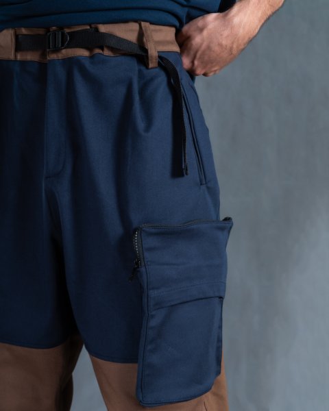 Asimetrik Cepli Garni Pantolon Lacivert - XS (28)