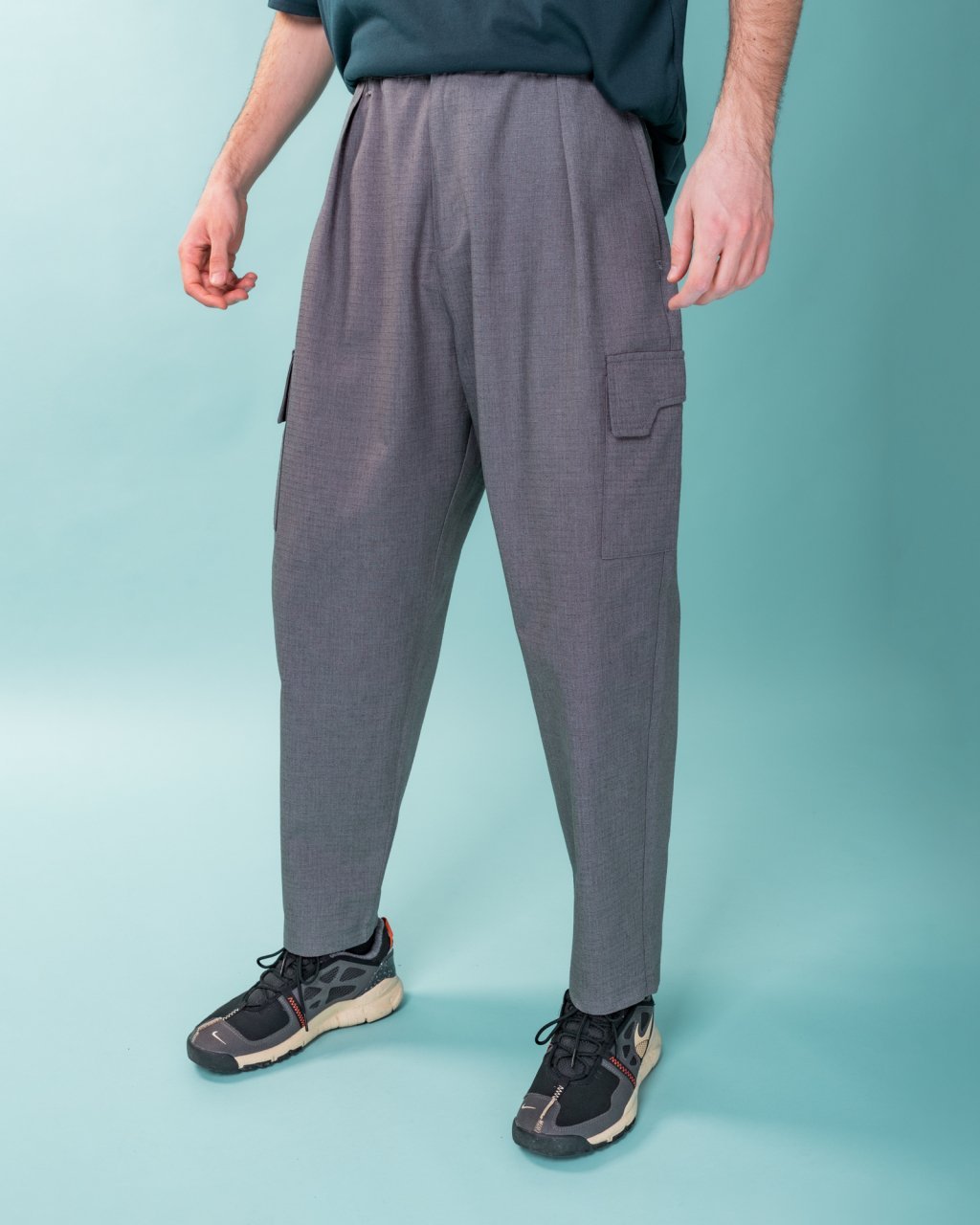 'Ripstop' Kargo Cepli Pantolon - Gri