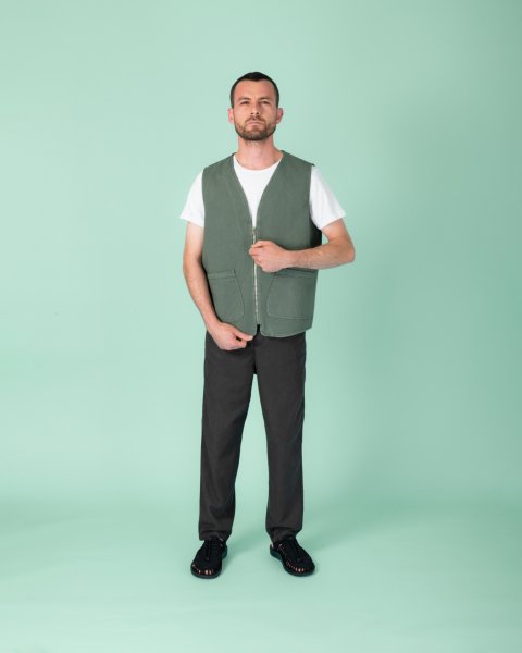 22/2 Klasik Yelek Yeşil - M