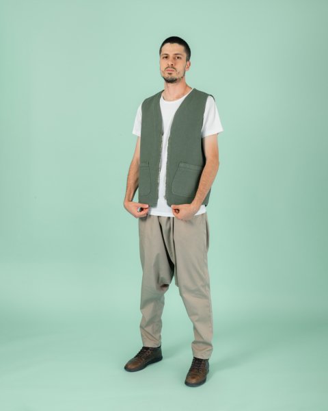 22/2 Klasik Yelek Yeşil - M