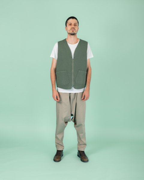 22/2 Klasik Yelek Yeşil - M