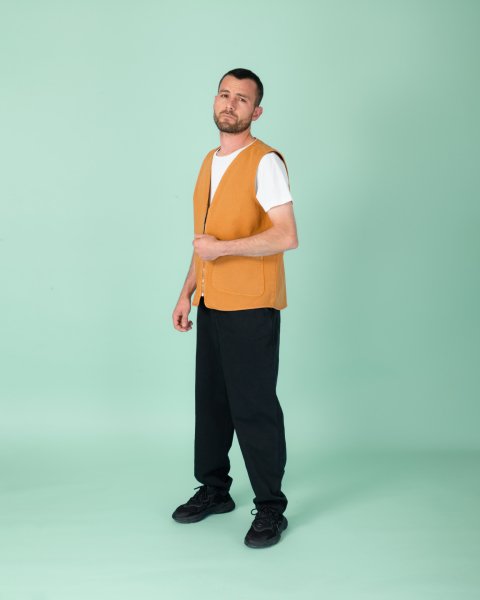 !ARŞİV! 22/2 Klasik Yelek Turuncu (Buckthorn Brown) - XL