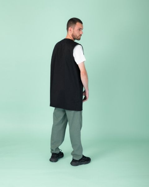 22/2 Uzun Yelek Siyah - XL