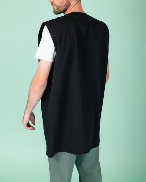 22/2 Uzun Yelek Siyah - XL