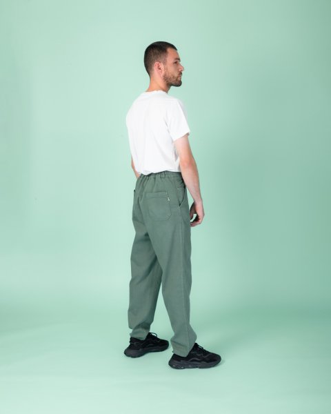22/2 Tencel - Pamuk Pantolon Yeşil - L (32,33,34)