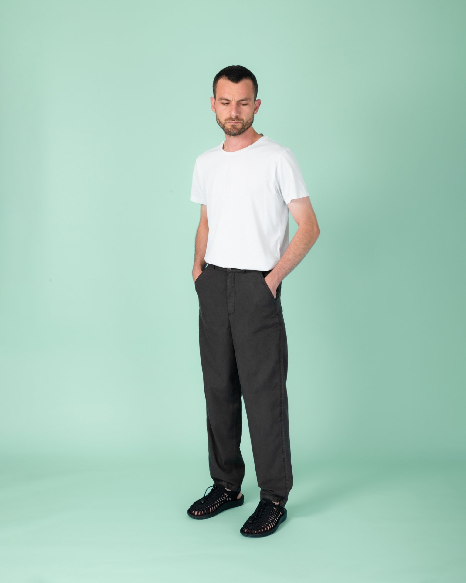 22/2 Tencel - Pamuk Pantolon 'İnce' Koyu Kahve - M (31,32)