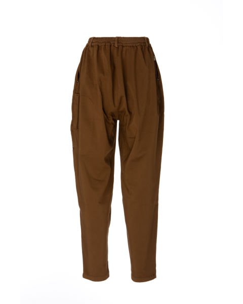 Ön Pileli Yarı Büzgü Pantolon Kahve - XL -36, 38-