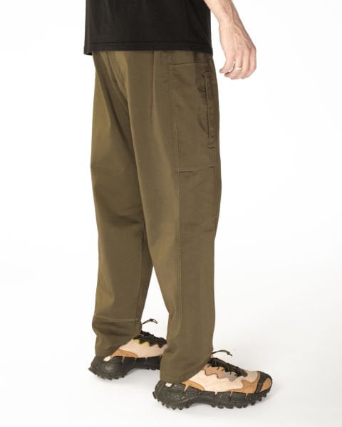 CLS3 Yan Cepli Koyu Yeşil Pantolon