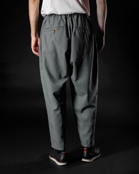 Tencel - Pamuk Çift Pile Pantolon Füme - L -33, 34-
