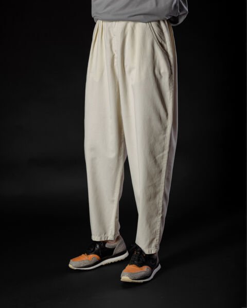 Tencel - Pamuk Çift Pile Pantolon Beyaz - XL -36-