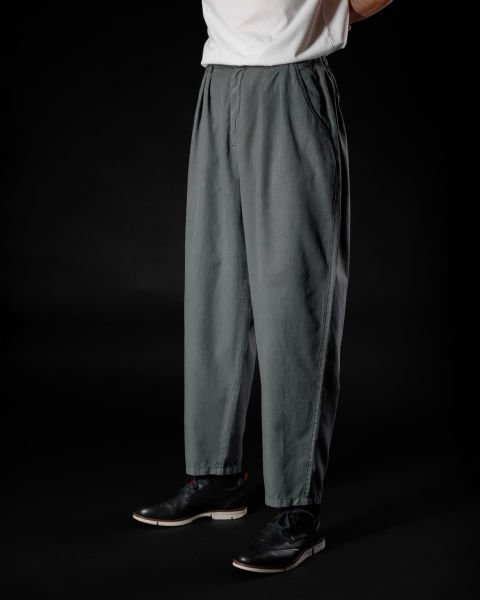 Tencel - Pamuk Çift Pile Pantolon Füme - XXL -38, 40-