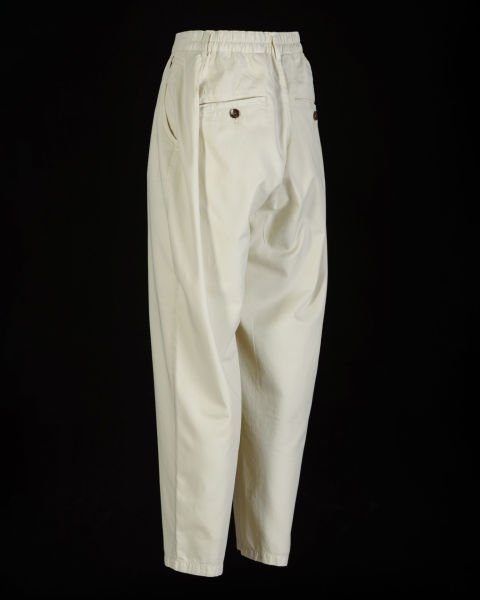 Tencel - Pamuk Çift Pile Pantolon Beyaz - XXL -38, 40-