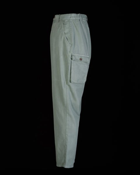 Tencel - Pamuk Tek Pile Pantolon Yeşil - M -30, 31-