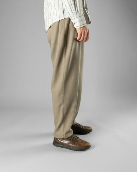 Örme Kumaş Çift Pile Pantolon