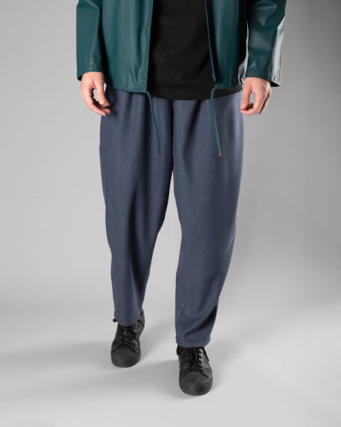 Örme Kumaş Çift Pile Pantolon Kırçıllı Lacivert - S -29, 30-