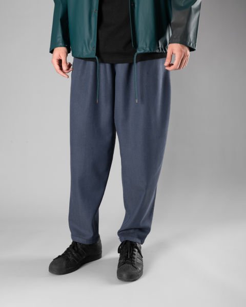 Örme Kumaş Çift Pile Pantolon Kırçıllı Lacivert - S -29, 30-