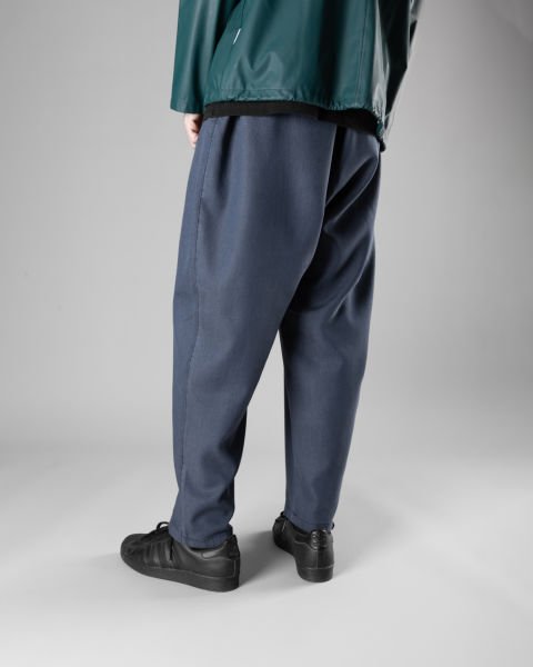Örme Kumaş Çift Pile Pantolon Kırçıllı Lacivert - S -29, 30-
