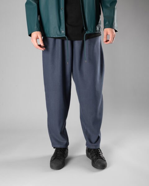 Örme Kumaş Çift Pile Pantolon Kırçıllı Lacivert - M -31, 32-