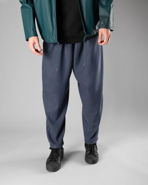 Örme Kumaş Çift Pile Pantolon Kırçıllı Lacivert - M -31, 32-