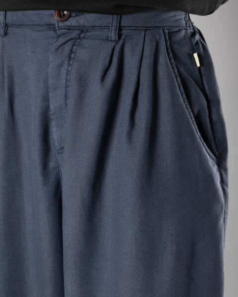 Örme Kumaş Çift Pile Pantolon Kırçıllı Lacivert - M -31, 32-