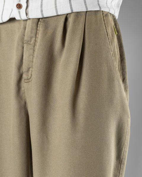 Örme Kumaş Çift Pile Pantolon Bej - M -31, 32-